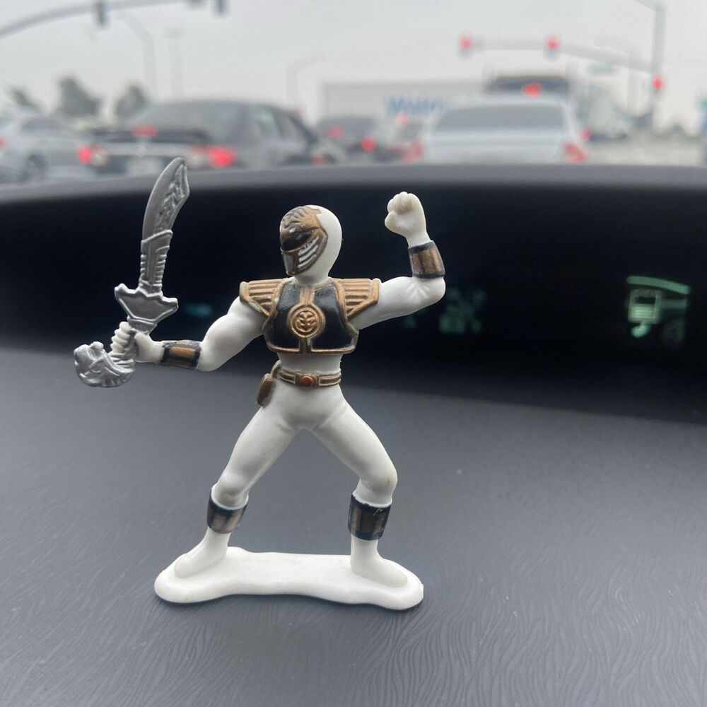 White Power Ranger Bandai Figure 1994 Retro Figure RARE - Picture 6 of 8